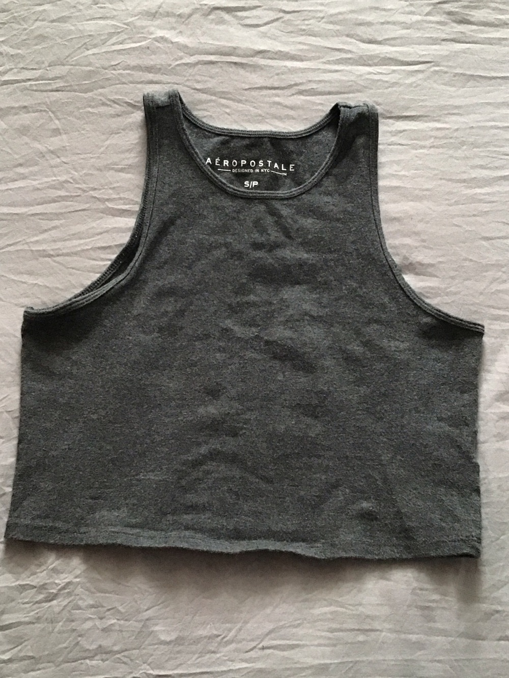 Aeropostale Women’s Charcoal Cropped Tank Top
